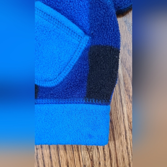 Patagonia Swirly Top Fleece Button Up Jacket Blue Plaid Size 0 Months NB - Picture 8 of 10